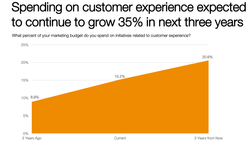 CX investment will be up CMO Survey